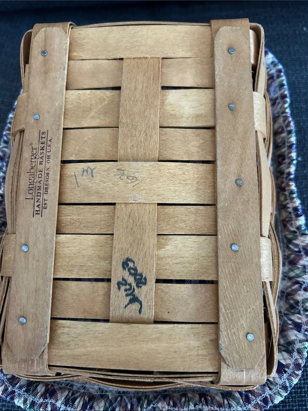 Signed Longaberger Writing Basket